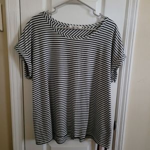 Rose & Olive - XL Striped, short sleeved tee